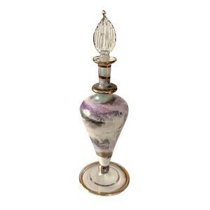 Vintage Egyptian Hand Blown Glass Perfume Bottle
